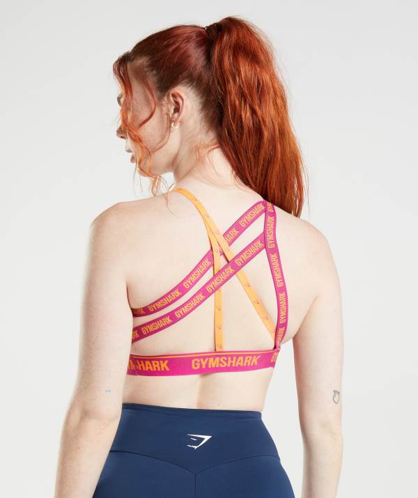 Damske Športové Podprsenky Gymshark Strike Ruzove / Oranžové | GX7430615